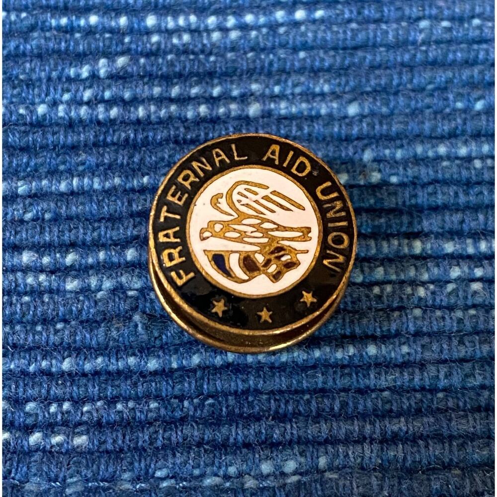 Vintage 1915-1932 Fraternal Aid Union Fraternity Society Screwback Lapel Pin 49B